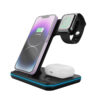 15W 3 in 1 Fast Wireless Charger Mobile Phone Stand with RGB Light