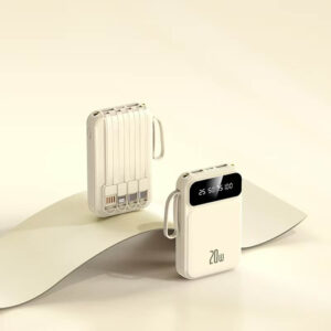 20W Fast Charging 20000mAh Power Bank with 4 Built-in Cables - Image 2