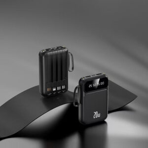 20W Fast Charging 20000mAh Power Bank with 4 Built-in Cables - Image 3