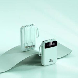 20W Fast Charging 20000mAh Power Bank with 4 Built-in Cables - Image 6
